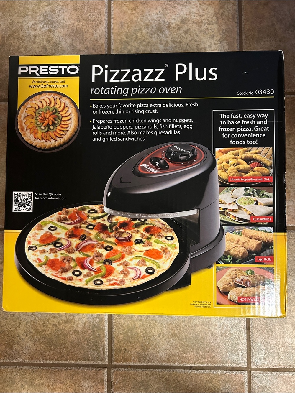 PRESTO PIZZAZZ Rotating Pizza Oven